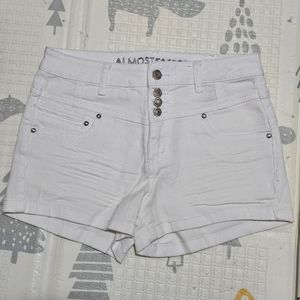 Almost famous white denim shorts